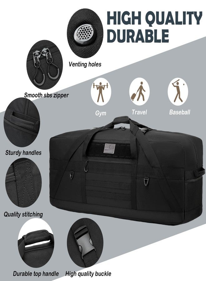 SunForMorning 125L Extra Large Duffle Bag for Travel - Heavy Duty Duffle Bag with Multiple Pockets for Camping Gear Travel Storage Tent Storage Sports Equipment, Black - Image 4